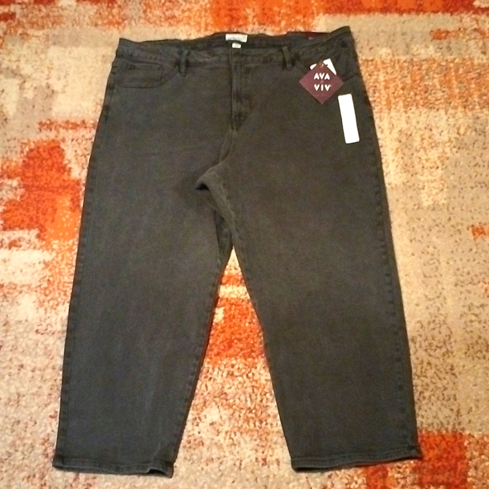 Women's plus size Ava and Viv black jeans size 26w NWT